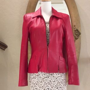 Daniel P Rebecca Red Leather Jacket